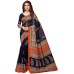 VOILA Printed Bhagalpuri Art Silk Saree Blue